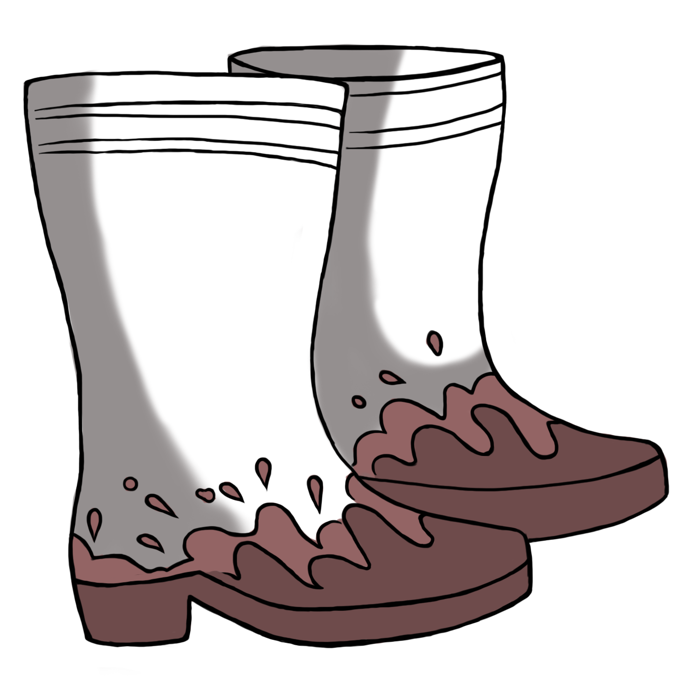 muddy boots - wit